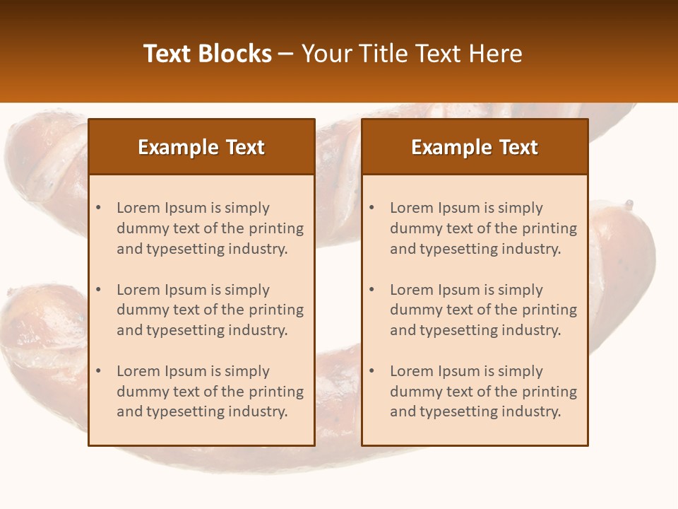 A Couple Of Sausages Sitting On Top Of Each Other PowerPoint Template