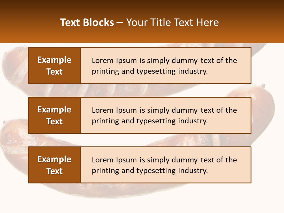 A Couple Of Sausages Sitting On Top Of Each Other PowerPoint Template