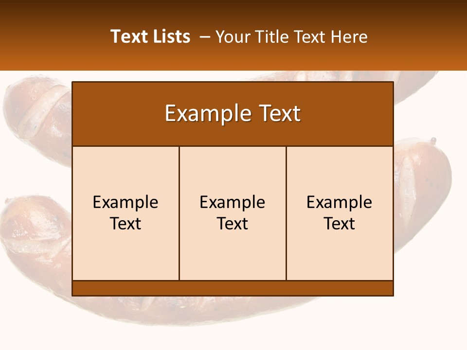 A Couple Of Sausages Sitting On Top Of Each Other PowerPoint Template