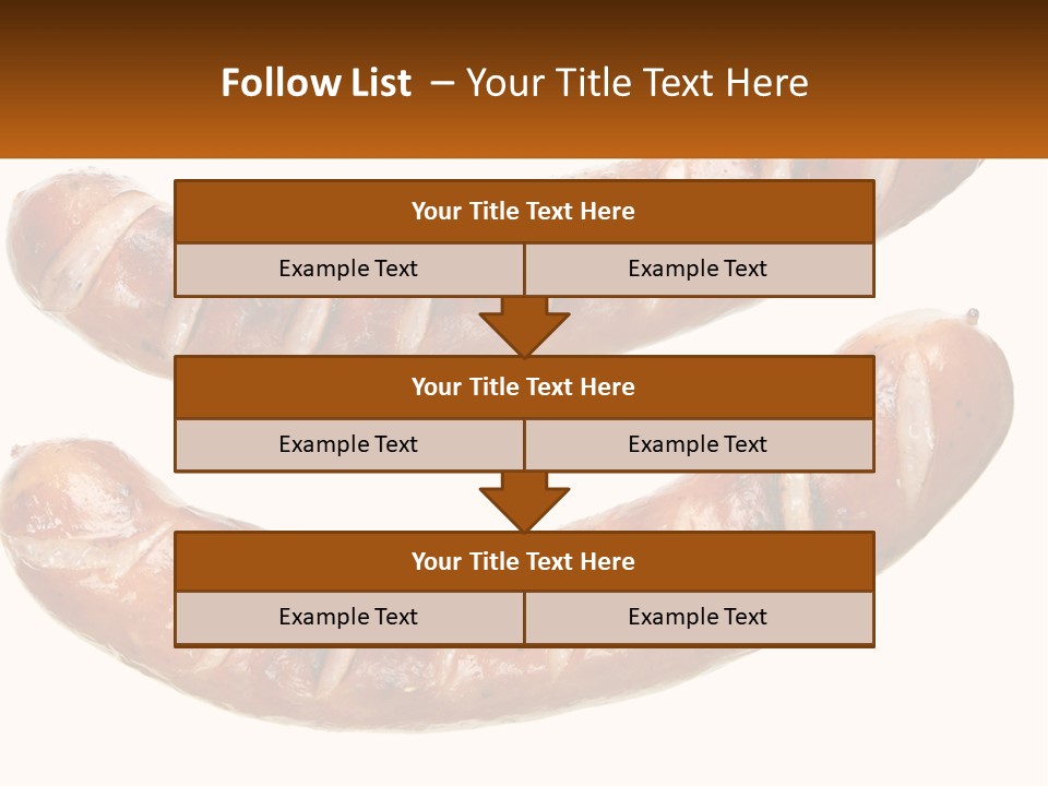 A Couple Of Sausages Sitting On Top Of Each Other PowerPoint Template