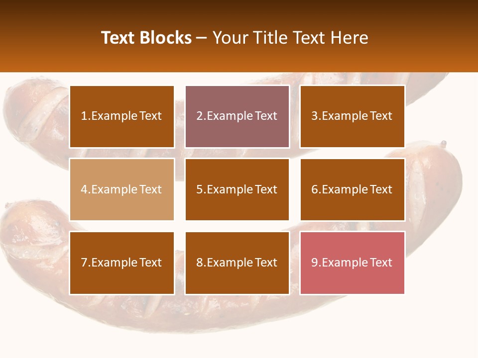 A Couple Of Sausages Sitting On Top Of Each Other PowerPoint Template