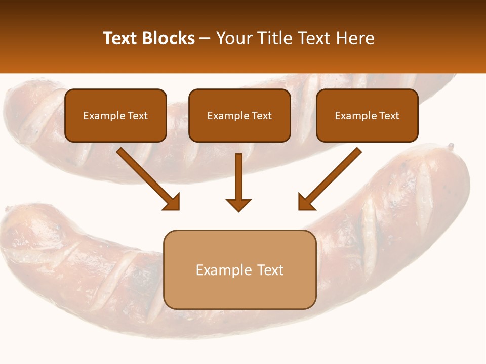 A Couple Of Sausages Sitting On Top Of Each Other PowerPoint Template