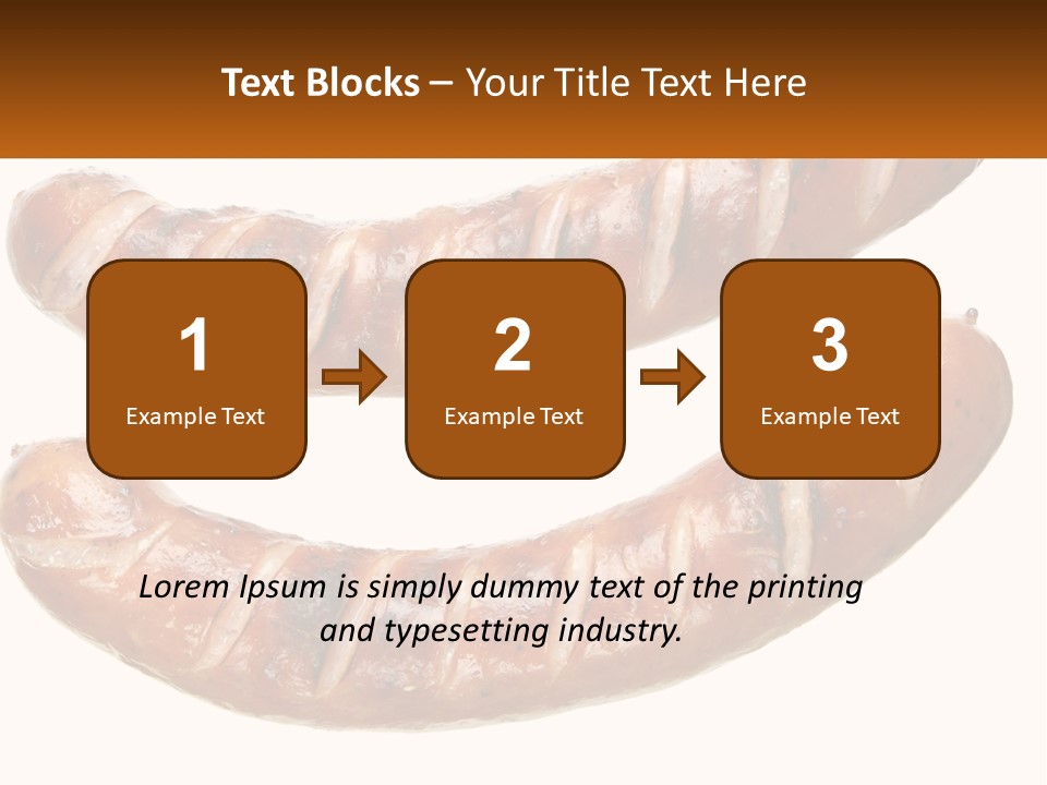 A Couple Of Sausages Sitting On Top Of Each Other PowerPoint Template