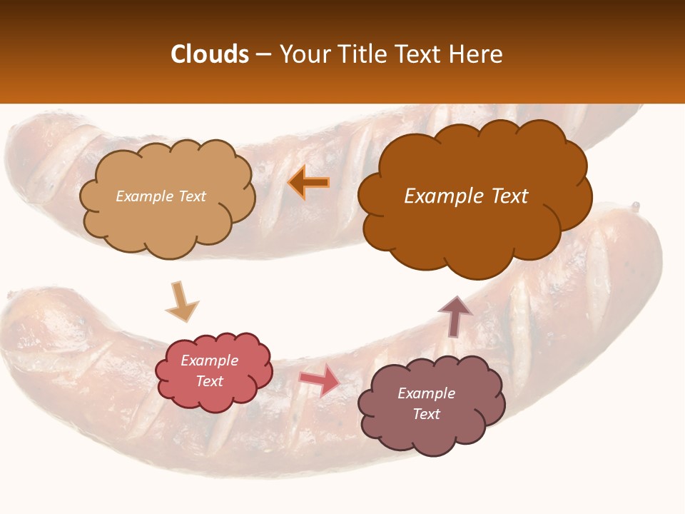A Couple Of Sausages Sitting On Top Of Each Other PowerPoint Template