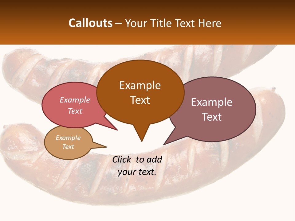A Couple Of Sausages Sitting On Top Of Each Other PowerPoint Template