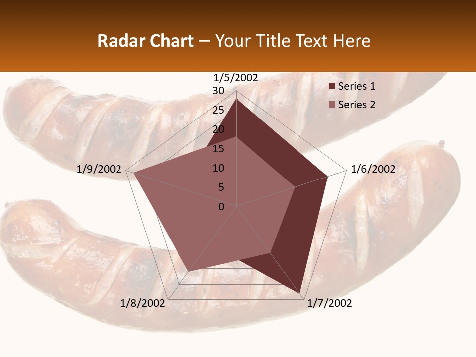 A Couple Of Sausages Sitting On Top Of Each Other PowerPoint Template