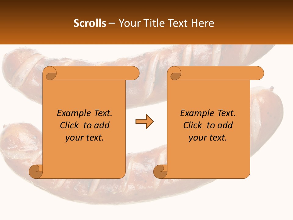 A Couple Of Sausages Sitting On Top Of Each Other PowerPoint Template