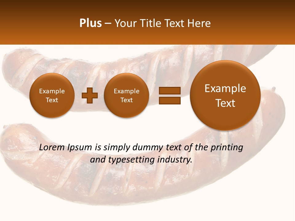 A Couple Of Sausages Sitting On Top Of Each Other PowerPoint Template
