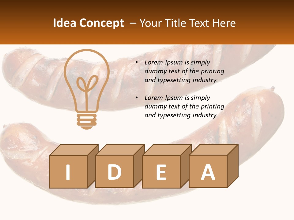 A Couple Of Sausages Sitting On Top Of Each Other PowerPoint Template