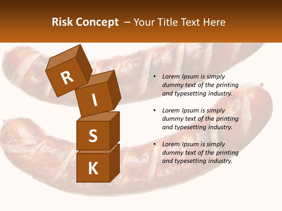 A Couple Of Sausages Sitting On Top Of Each Other PowerPoint Template