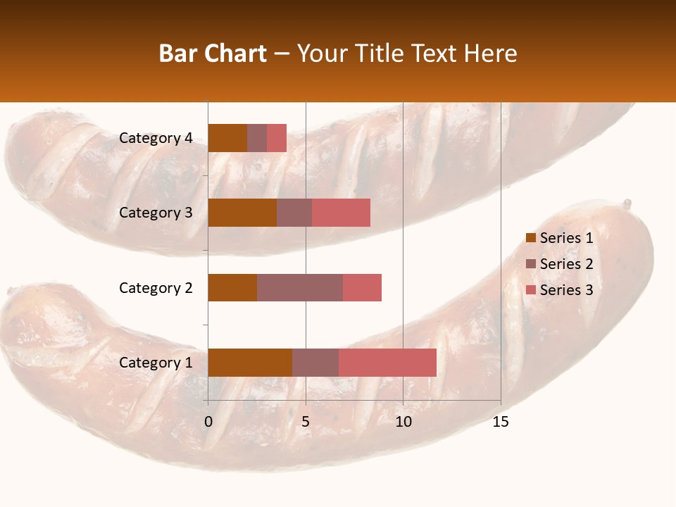 A Couple Of Sausages Sitting On Top Of Each Other PowerPoint Template