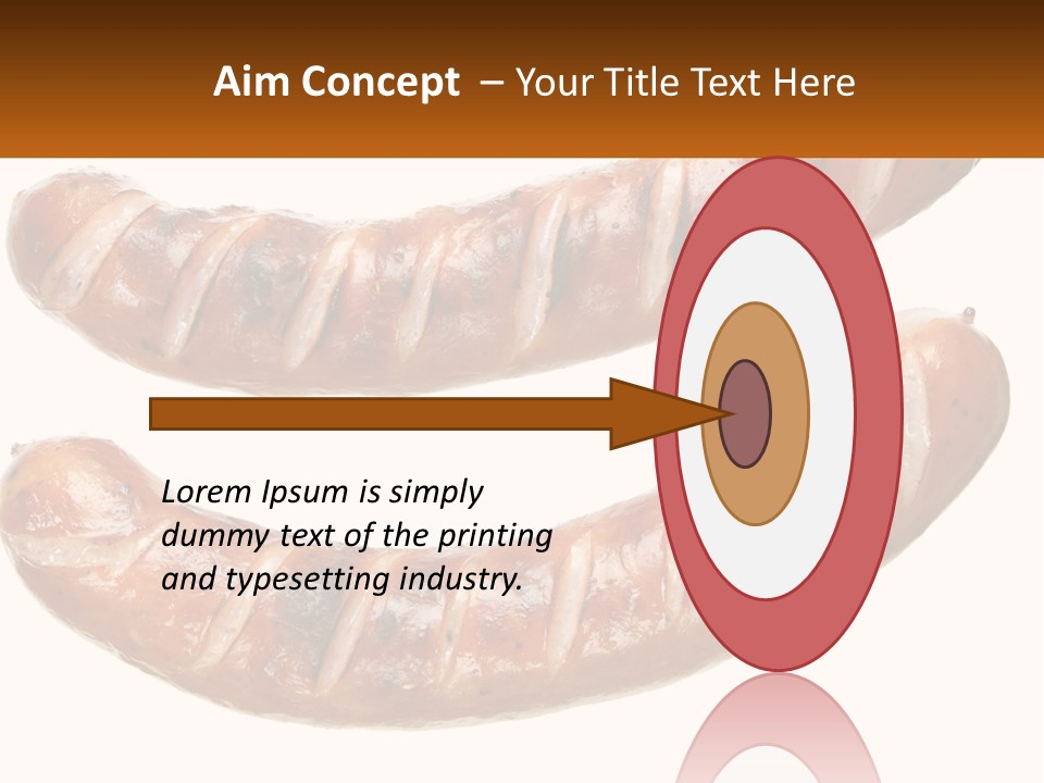 A Couple Of Sausages Sitting On Top Of Each Other PowerPoint Template