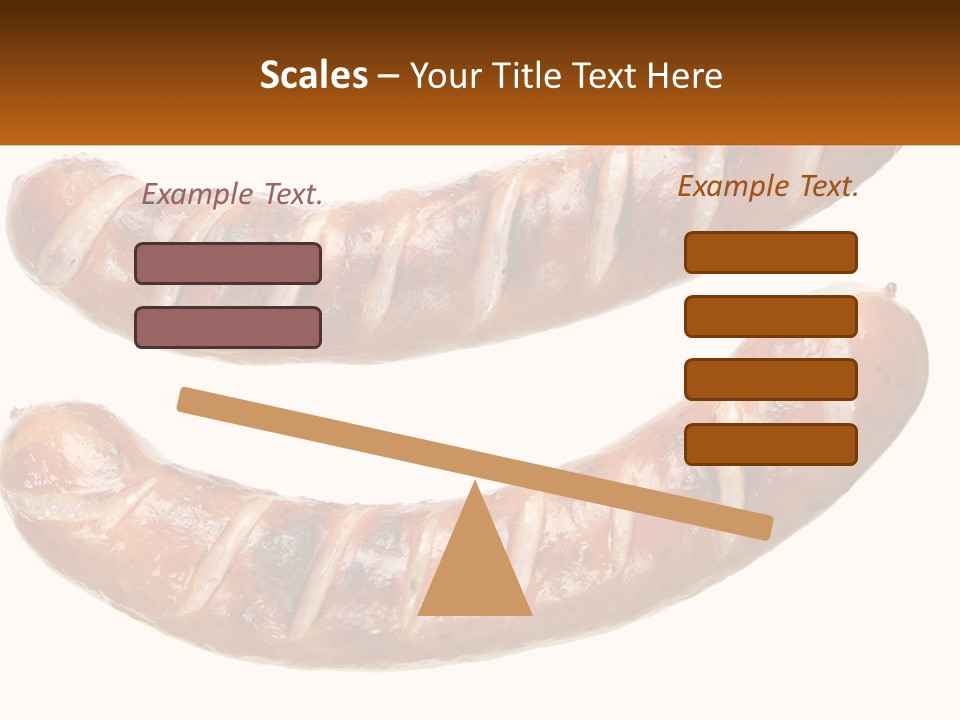 A Couple Of Sausages Sitting On Top Of Each Other PowerPoint Template