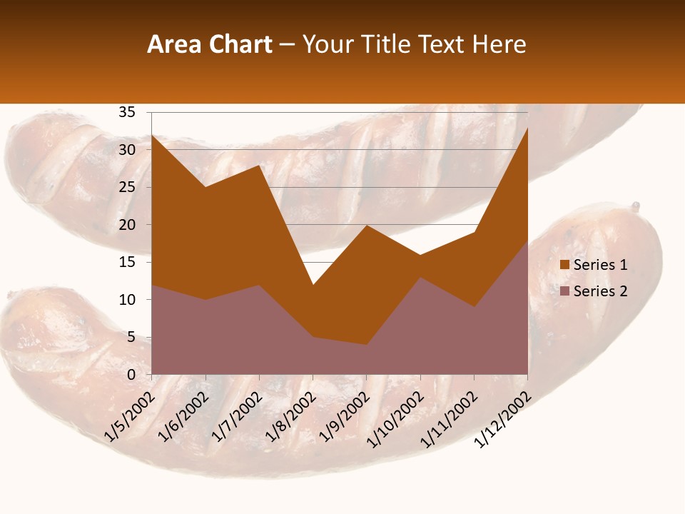 A Couple Of Sausages Sitting On Top Of Each Other PowerPoint Template