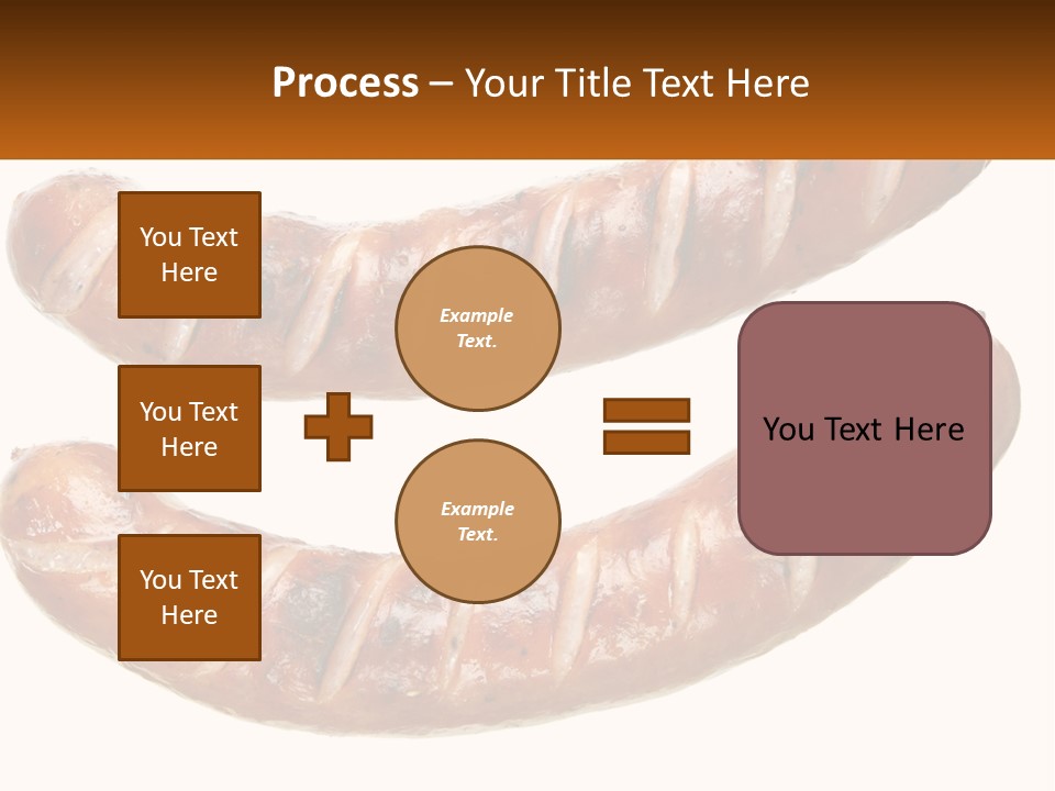 A Couple Of Sausages Sitting On Top Of Each Other PowerPoint Template