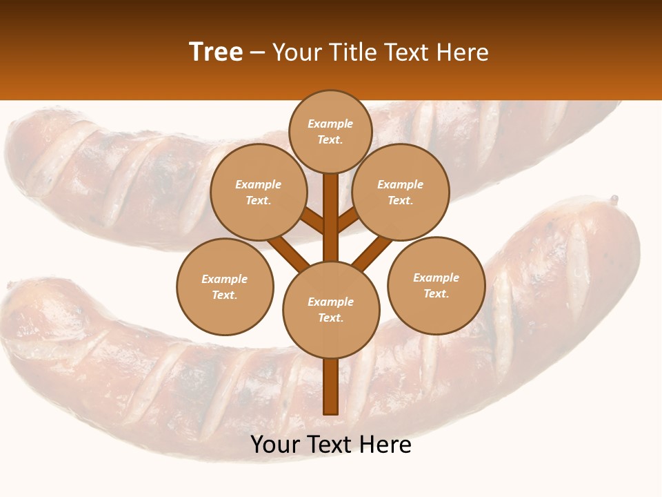 A Couple Of Sausages Sitting On Top Of Each Other PowerPoint Template