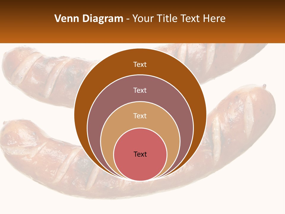 A Couple Of Sausages Sitting On Top Of Each Other PowerPoint Template