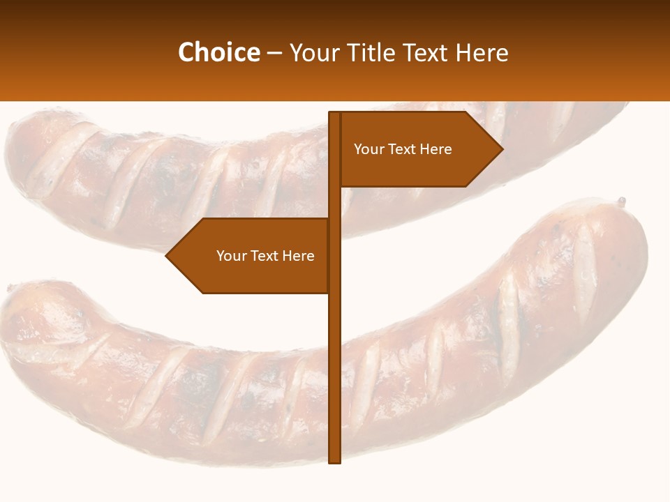 A Couple Of Sausages Sitting On Top Of Each Other PowerPoint Template