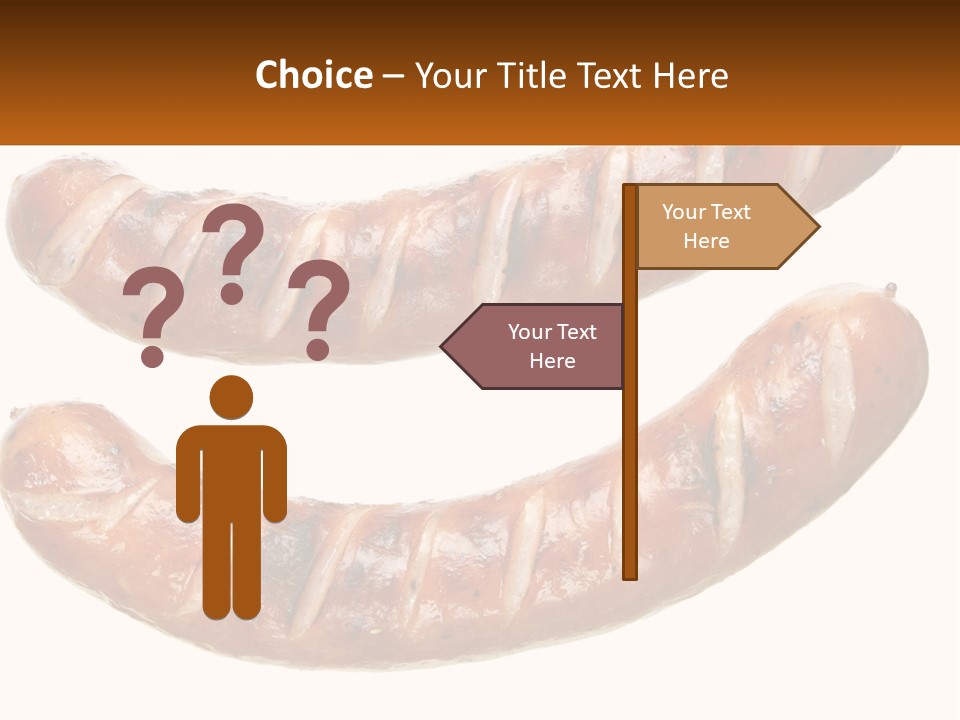 A Couple Of Sausages Sitting On Top Of Each Other PowerPoint Template