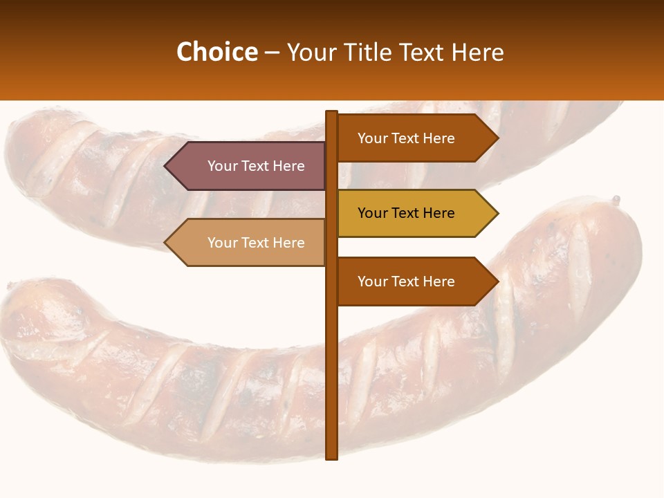 A Couple Of Sausages Sitting On Top Of Each Other PowerPoint Template