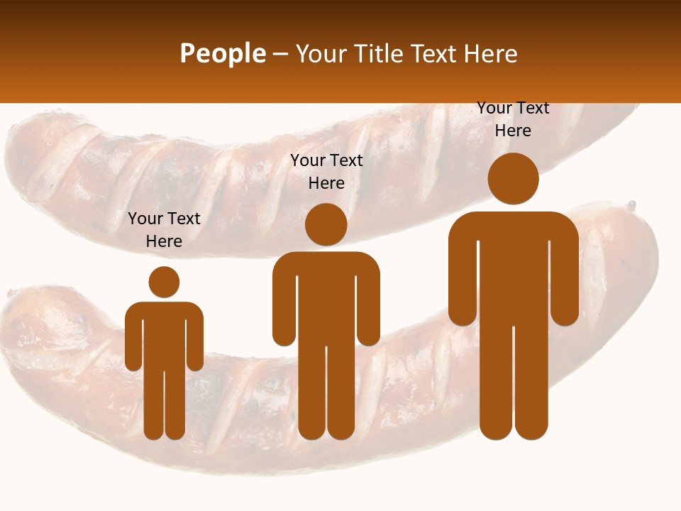 A Couple Of Sausages Sitting On Top Of Each Other PowerPoint Template