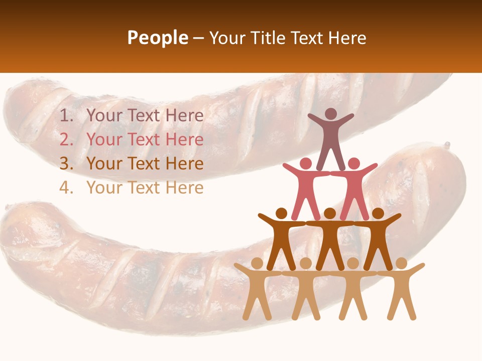 A Couple Of Sausages Sitting On Top Of Each Other PowerPoint Template