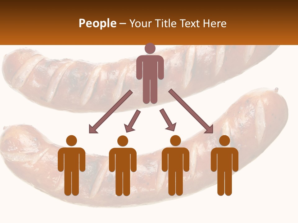 A Couple Of Sausages Sitting On Top Of Each Other PowerPoint Template