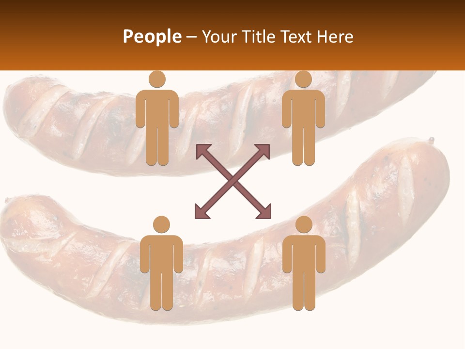 A Couple Of Sausages Sitting On Top Of Each Other PowerPoint Template
