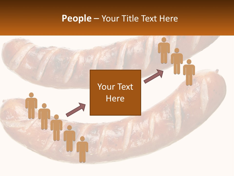 A Couple Of Sausages Sitting On Top Of Each Other PowerPoint Template