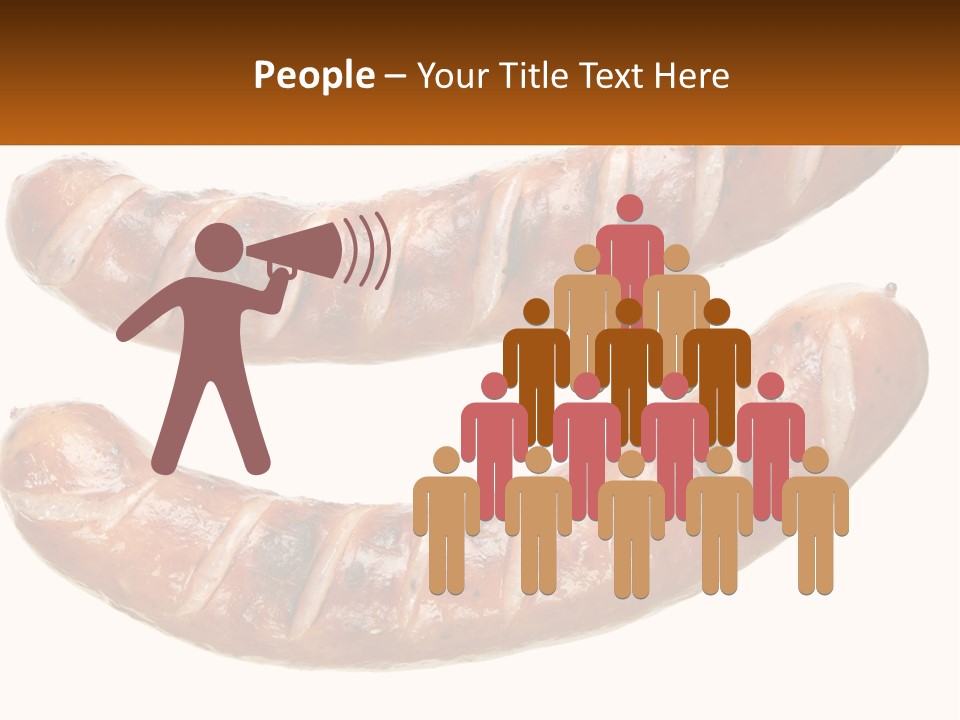 A Couple Of Sausages Sitting On Top Of Each Other PowerPoint Template