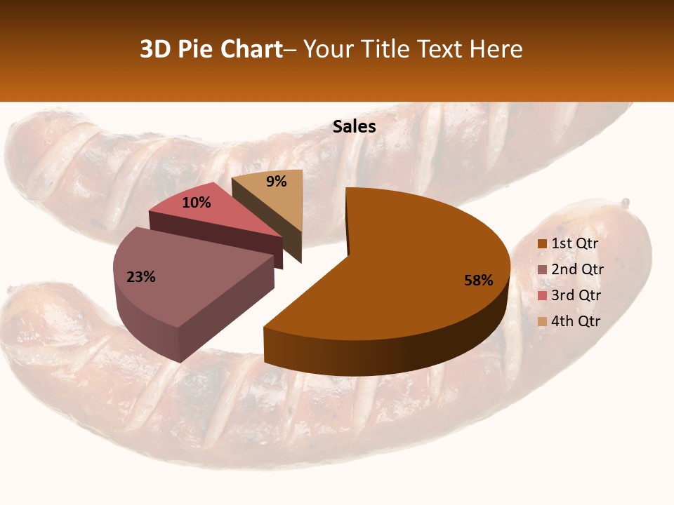 A Couple Of Sausages Sitting On Top Of Each Other PowerPoint Template