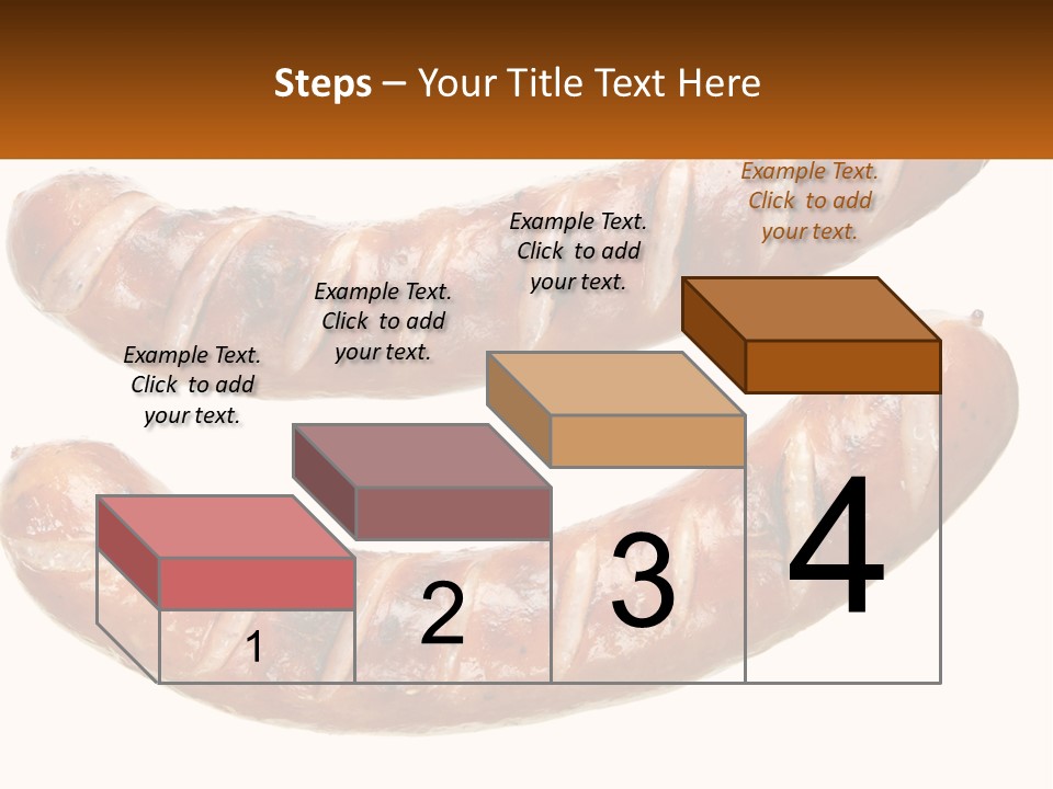 A Couple Of Sausages Sitting On Top Of Each Other PowerPoint Template