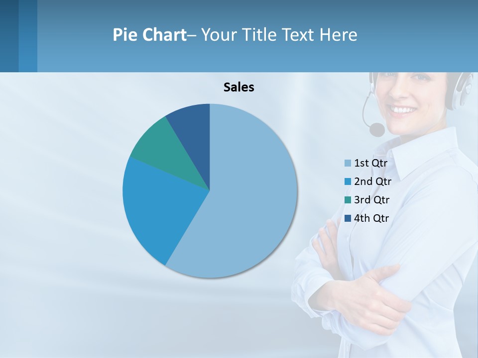 A Woman Wearing A Headset With Her Arms Crossed PowerPoint Template