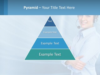 A Woman Wearing A Headset With Her Arms Crossed PowerPoint Template