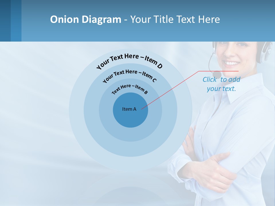 A Woman Wearing A Headset With Her Arms Crossed PowerPoint Template