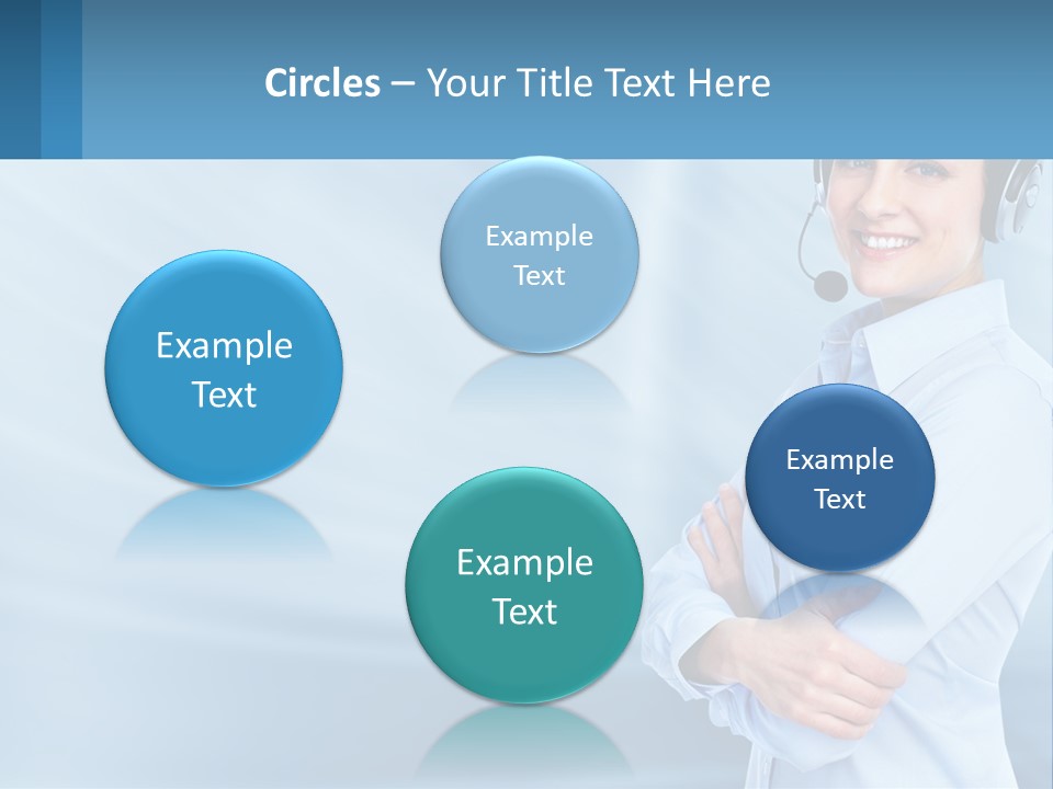 A Woman Wearing A Headset With Her Arms Crossed PowerPoint Template