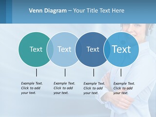 A Woman Wearing A Headset With Her Arms Crossed PowerPoint Template