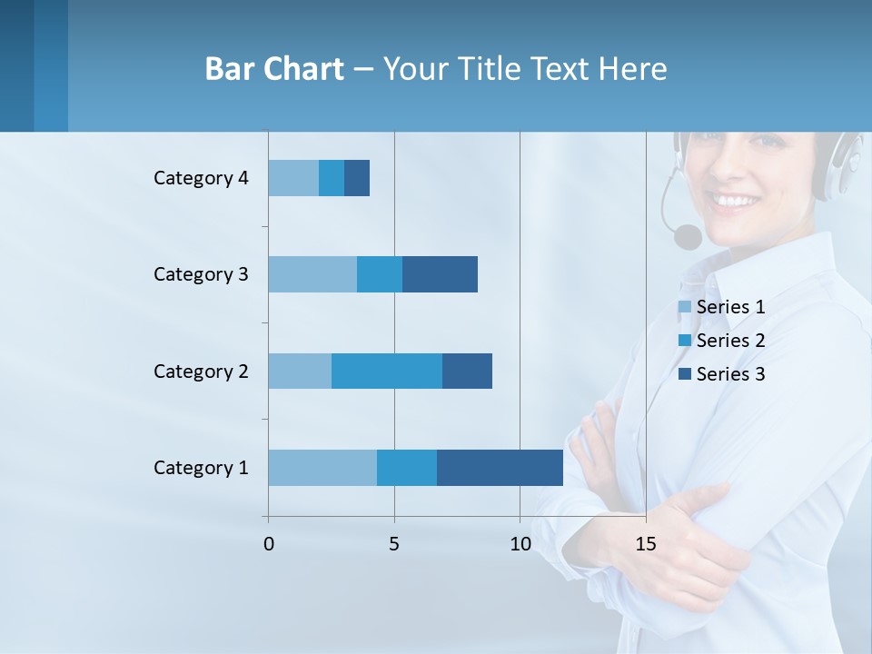 A Woman Wearing A Headset With Her Arms Crossed PowerPoint Template