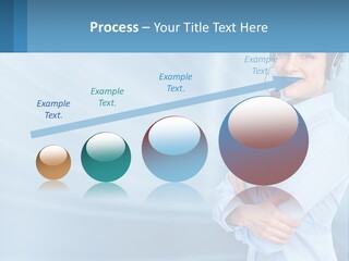 A Woman Wearing A Headset With Her Arms Crossed PowerPoint Template