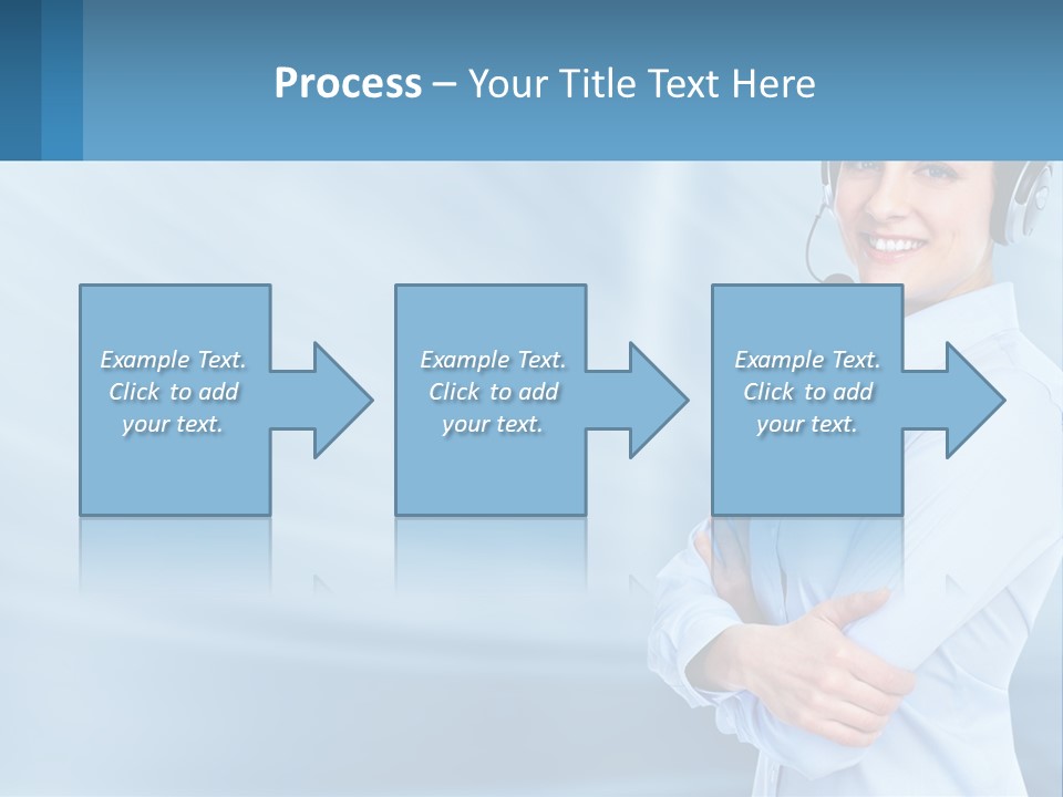 A Woman Wearing A Headset With Her Arms Crossed PowerPoint Template