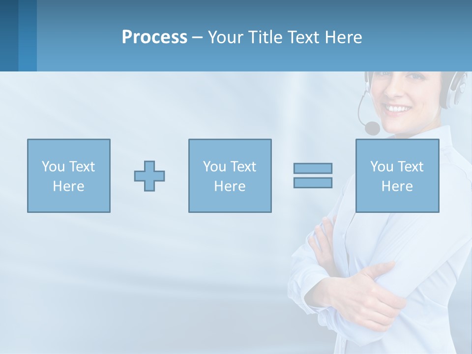 A Woman Wearing A Headset With Her Arms Crossed PowerPoint Template
