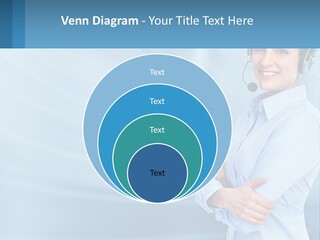 A Woman Wearing A Headset With Her Arms Crossed PowerPoint Template