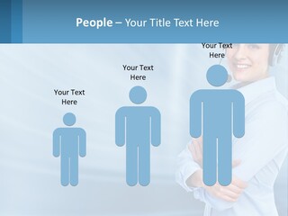 A Woman Wearing A Headset With Her Arms Crossed PowerPoint Template