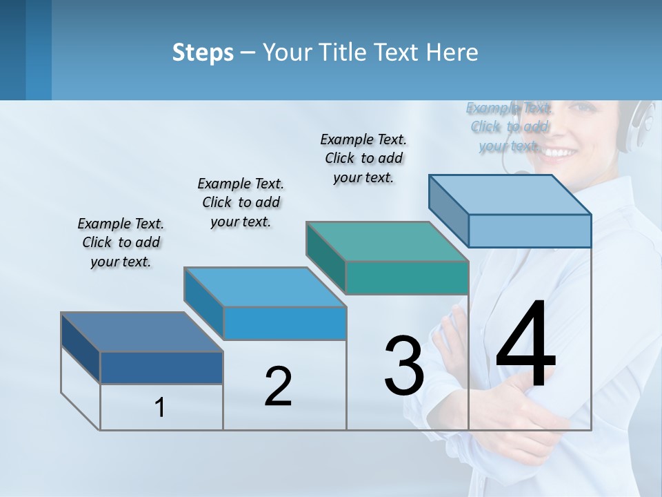 A Woman Wearing A Headset With Her Arms Crossed PowerPoint Template