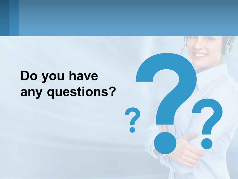 A Woman Wearing A Headset With Her Arms Crossed PowerPoint Template