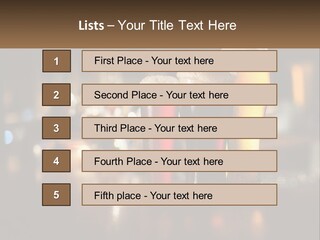 Three Glasses Of Beer On A Table With A Bar In The Background PowerPoint Template