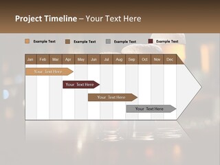 Three Glasses Of Beer On A Table With A Bar In The Background PowerPoint Template