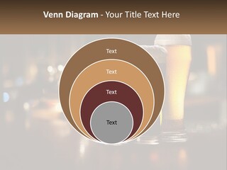 Three Glasses Of Beer On A Table With A Bar In The Background PowerPoint Template