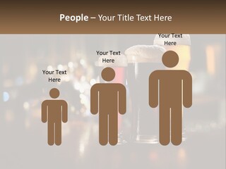 Three Glasses Of Beer On A Table With A Bar In The Background PowerPoint Template