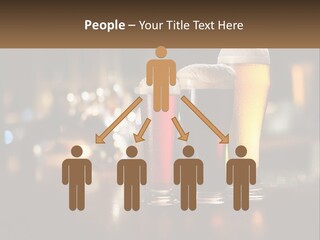 Three Glasses Of Beer On A Table With A Bar In The Background PowerPoint Template
